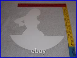 Vintage General Motors Truck Trailer Service Garage? Woman Metal Gasoline Sign