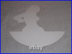 Vintage General Motors Truck Trailer Service Garage? Woman Metal Gasoline Sign