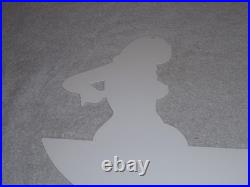 Vintage General Motors Truck Trailer Service Garage? Woman Metal Gasoline Sign