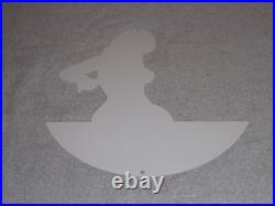 Vintage General Motors Truck Trailer Service Garage? Woman Metal Gasoline Sign