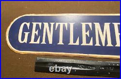 Vintage Gentlemen Bathroom Mancave Bar Metal And Porcelain Sign Look
