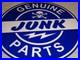 Vintage_Genuine_Junk_Parts_11_3_4_Porcelain_Metal_Car_Truck_Gasoline_Oil_Sign_01_jtq