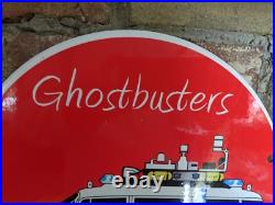 Vintage Ghostbuster Porcelain Heavy Metal Die-cut Sign Movie 12 X 8