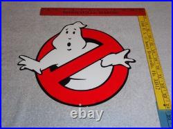 Vintage Ghostbusters No Icon Ghost? 1' Metal Movie 2 3 Tv Soda Gasoline Oil Sign
