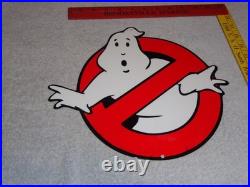 Vintage Ghostbusters No Icon Ghost? 1' Metal Movie 2 3 Tv Soda Gasoline Oil Sign