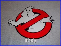 Vintage Ghostbusters No Icon Ghost? 1' Metal Movie 2 3 Tv Soda Gasoline Oil Sign
