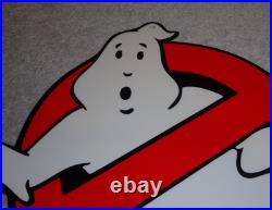 Vintage Ghostbusters No Icon Ghost? 1' Metal Movie 2 3 Tv Soda Gasoline Oil Sign