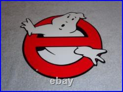 Vintage Ghostbusters No Icon Ghost? 1' Metal Movie 2 3 Tv Soda Gasoline Oil Sign