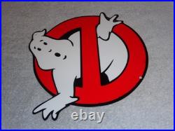 Vintage Ghostbusters No Icon Ghost? 1' Metal Movie 2 3 Tv Soda Gasoline Oil Sign
