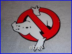 Vintage Ghostbusters No Icon Ghost? 1' Metal Movie 2 3 Tv Soda Gasoline Oil Sign