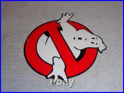 Vintage Ghostbusters No Icon Ghost? 1' Metal Movie 2 3 Tv Soda Gasoline Oil Sign