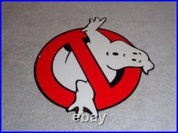 Vintage Ghostbusters No Icon Ghost? 1' Metal Movie 2 3 Tv Soda Gasoline Oil Sign