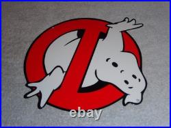 Vintage Ghostbusters No Icon Ghost? 1' Metal Movie 2 3 Tv Soda Gasoline Oil Sign