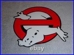 Vintage Ghostbusters No Icon Ghost? 1' Metal Movie 2 3 Tv Soda Gasoline Oil Sign