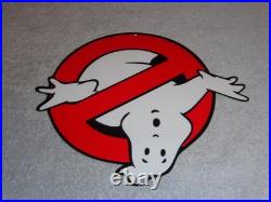 Vintage Ghostbusters No Icon Ghost? 1' Metal Movie 2 3 Tv Soda Gasoline Oil Sign