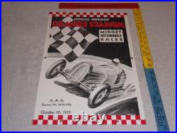 Vintage Gilmore Stadium Midget Car Race 18 Porcelain Metal Gasoline & Oil Sign