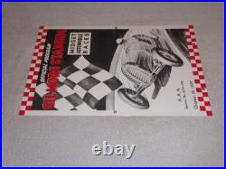 Vintage Gilmore Stadium Midget Car Race 18 Porcelain Metal Gasoline & Oil Sign