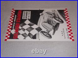 Vintage Gilmore Stadium Midget Car Race 18 Porcelain Metal Gasoline & Oil Sign