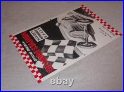 Vintage Gilmore Stadium Midget Car Race 18 Porcelain Metal Gasoline & Oil Sign