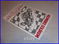 Vintage Gilmore Stadium Motorcycle Races 18 Porcelain Metal Gasoline & Oil Sign
