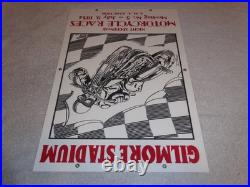 Vintage Gilmore Stadium Motorcycle Races 18 Porcelain Metal Gasoline & Oil Sign