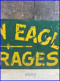 Vintage Golden Eagle Beverages Erie PA Painted Tin Metal Advertising Sign #2