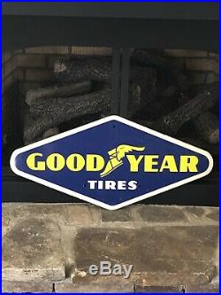 Vintage Goodyear Tires Metal Sign 28x 13 1/4 Diamond Shape 11-63