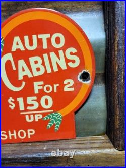 Vintage Grand Canyon Porcelain Sign Old Lodge Hotel Auto Cabin Coffee Shop Park