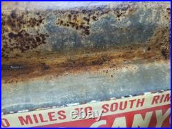 Vintage Grand Canyon Porcelain Sign Old Lodge Hotel Auto Cabin Coffee Shop Park