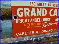 Vintage Grand Canyon Porcelain Sign Old Lodge Hotel Auto Cabin Coffee Shop Park
