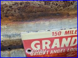 Vintage Grand Canyon Porcelain Sign Old Lodge Hotel Auto Cabin Coffee Shop Park