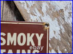 Vintage Great Smoky Mountains Porcelain Sign Rare Old National Park Service Camp