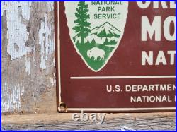 Vintage Great Smoky Mountains Porcelain Sign Rare Old National Park Service Camp Vintage Great Smoky Mountains Porcelain Sign Rare Old National Park Service Camp