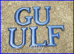 Vintage Gulf Gas Station 12 Tall Letters Metal Letters / Sign