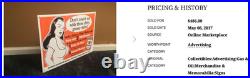 Vintage Harley Davidson Motorcycle Gunk Woman 12 Motor Cycle Gasoline Oil Sign