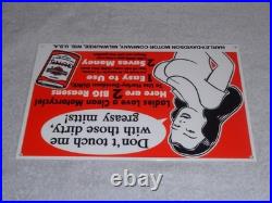 Vintage Harley Davidson Motorcycle Gunk Woman 12 Motor Cycle Gasoline Oil Sign