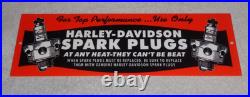 Vintage Harley Davidson Motorcycle Spark Plug Porcelain Metal Gasoline Oil Sign
