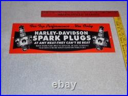 Vintage Harley Davidson Motorcycle Spark Plug Porcelain Metal Gasoline Oil Sign