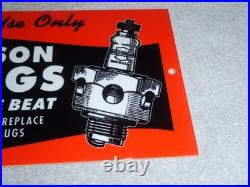 Vintage Harley Davidson Motorcycle Spark Plug Porcelain Metal Gasoline Oil Sign