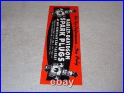 Vintage Harley Davidson Motorcycle Spark Plug Porcelain Metal Gasoline Oil Sign
