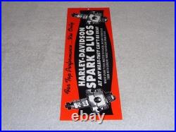 Vintage Harley Davidson Motorcycle Spark Plug Porcelain Metal Gasoline Oil Sign