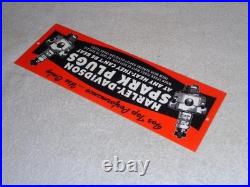 Vintage Harley Davidson Motorcycle Spark Plug Porcelain Metal Gasoline Oil Sign