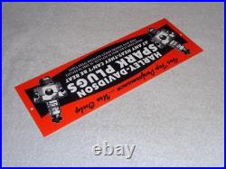 Vintage Harley Davidson Motorcycle Spark Plug Porcelain Metal Gasoline Oil Sign