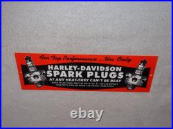 Vintage Harley Davidson Motorcycle Spark Plug Porcelain Metal Gasoline Oil Sign