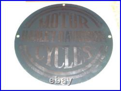 Vintage Harley Davidson Motorcycles 11 1/4 Porcelain Metal Gasoline & Oil Sign