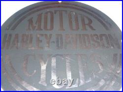 Vintage Harley Davidson Motorcycles 11 1/4 Porcelain Metal Gasoline & Oil Sign