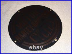Vintage Harley Davidson Motorcycles 11 1/4 Porcelain Metal Gasoline & Oil Sign