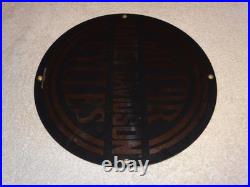 Vintage Harley Davidson Motorcycles 11 1/4 Porcelain Metal Gasoline & Oil Sign