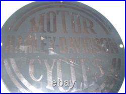 Vintage Harley Davidson Motorcycles 11 1/4 Porcelain Metal Gasoline & Oil Sign