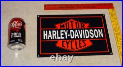 Vintage Harley Davidson Motorcycles Parts 12 Porcelain Metal Gasoline Oil Sign